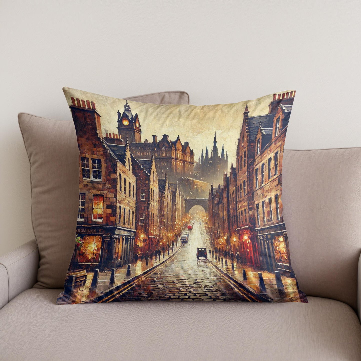 Edinburgh Evening Cotton Cushion