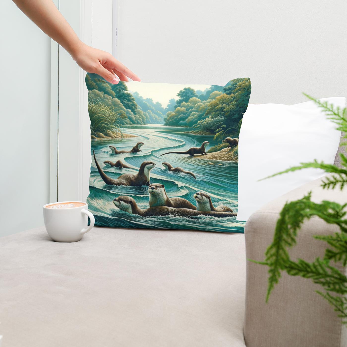 River Otter Cotton Cushion