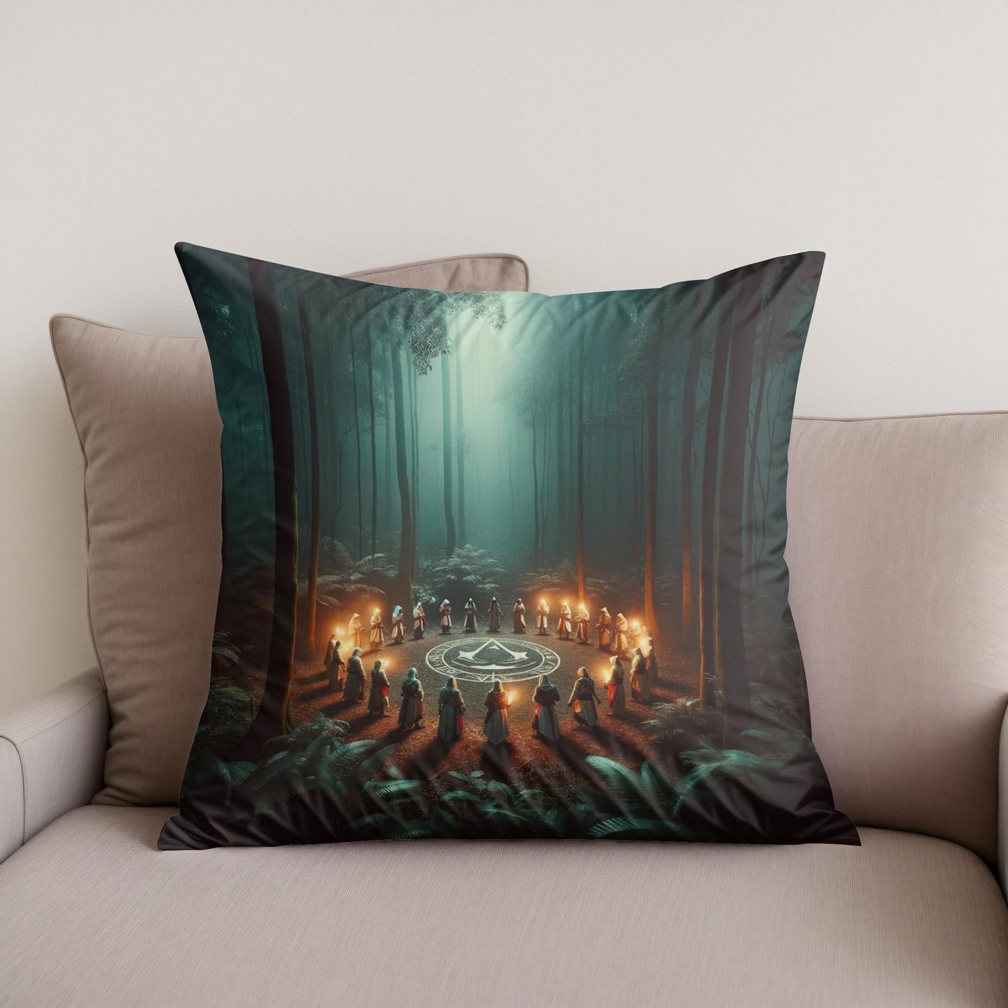 Forest Ritual Cotton Cushion