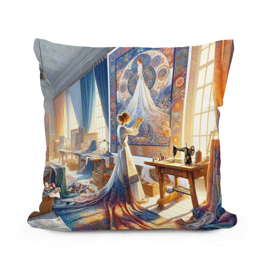 Ethereal Threads Cotton Cushion