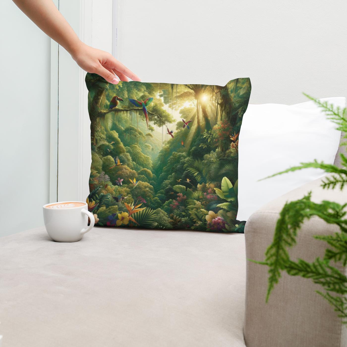 Verdant Canopy Cotton Cushion