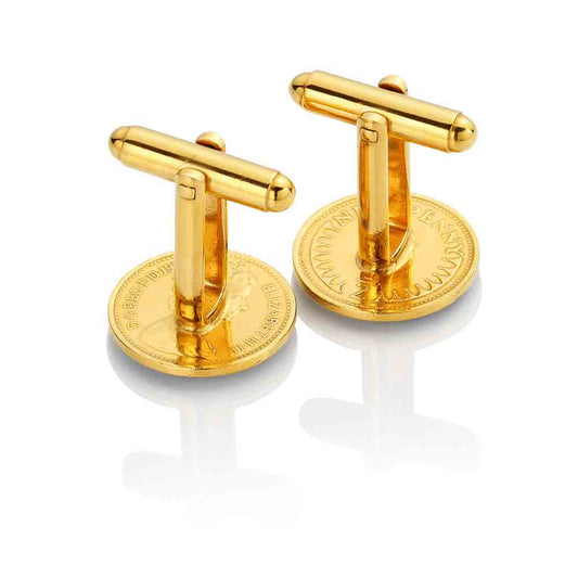 Halfpenny (1971-1982)- Enamelled Coin Cufflinks