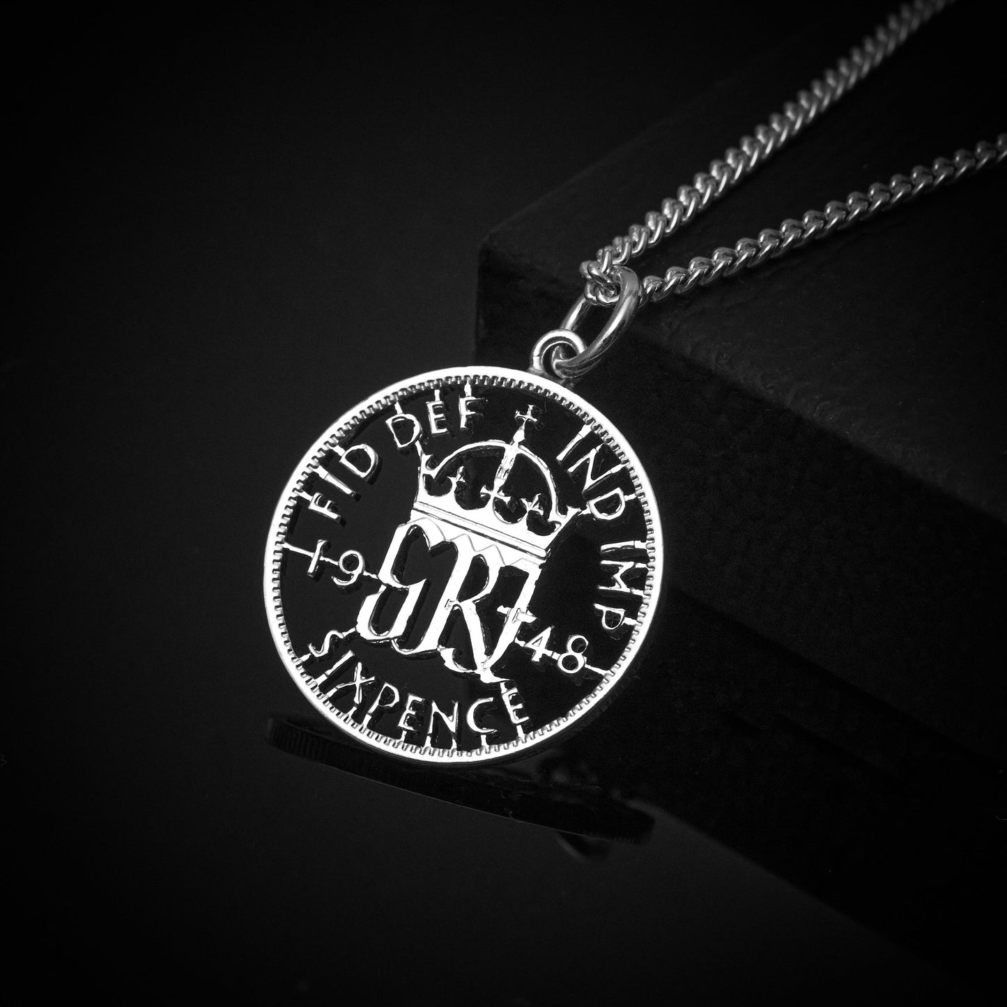 George VI  Sixpence (1937-1952) - Cut Out Coin Necklace