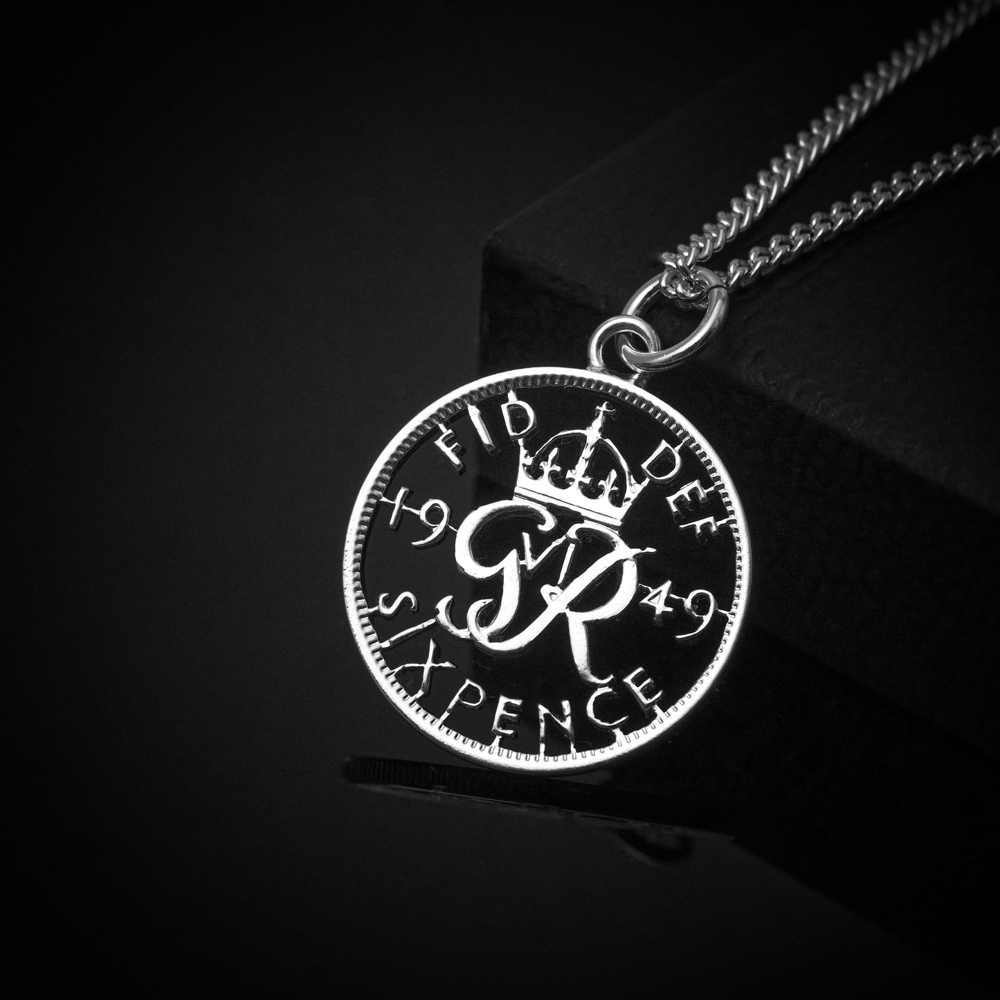 George VI  Sixpence (1937-1952) - Cut Out Coin Necklace