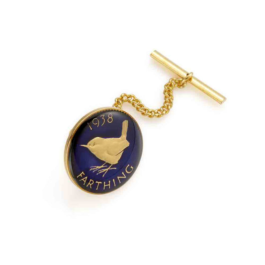Wren Farthing (1937-1956) - Enamelled Coin Tie Pin