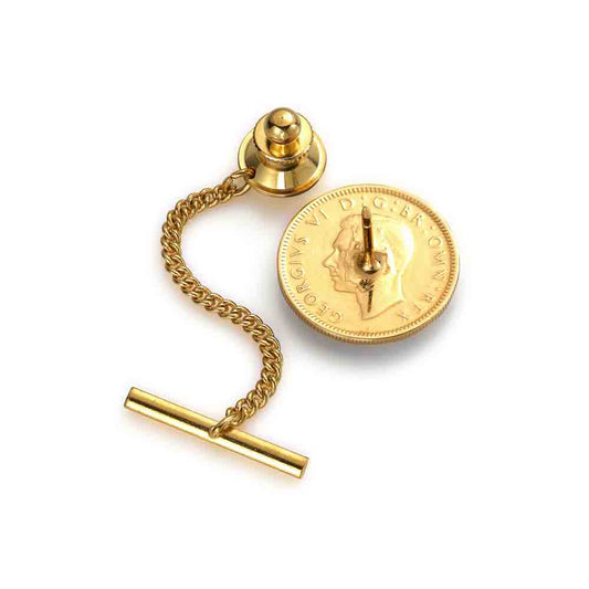 George VI Sixpence (1937-1952) - Enamelled Coin Tie Pin