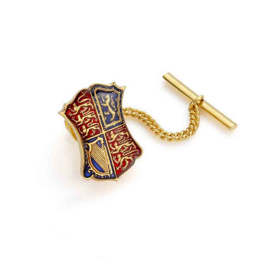 Half Crown Shield - Enamelled Coin Tie Pin