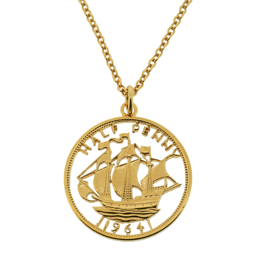 Halfpenny (1937-1967) - Cut Out Coin Necklace
