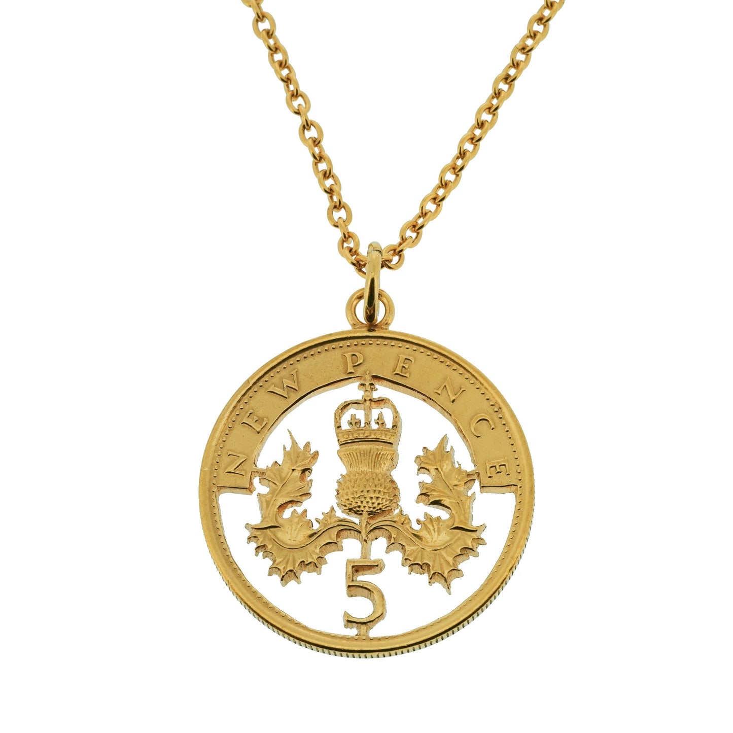 Five Pence (1968-1989) - Cut Out Coin Necklace