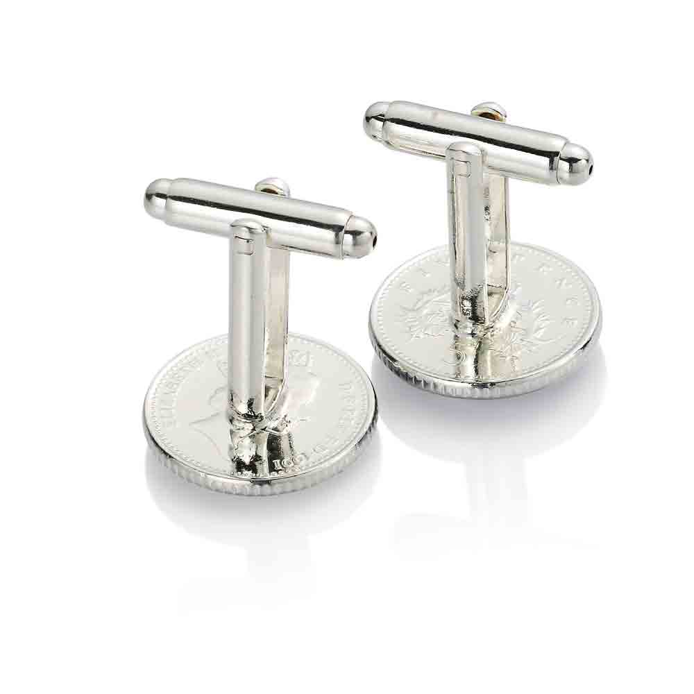Five Pence (1990-2007) - Enamelled Coin Cufflinks