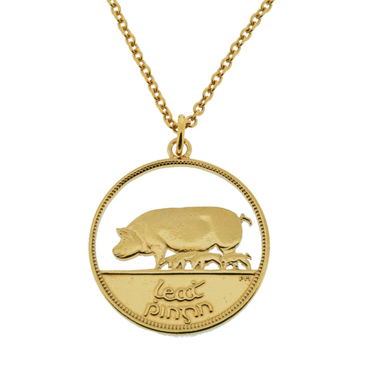 Irish Halfpenny - Cut Out Coin Necklace