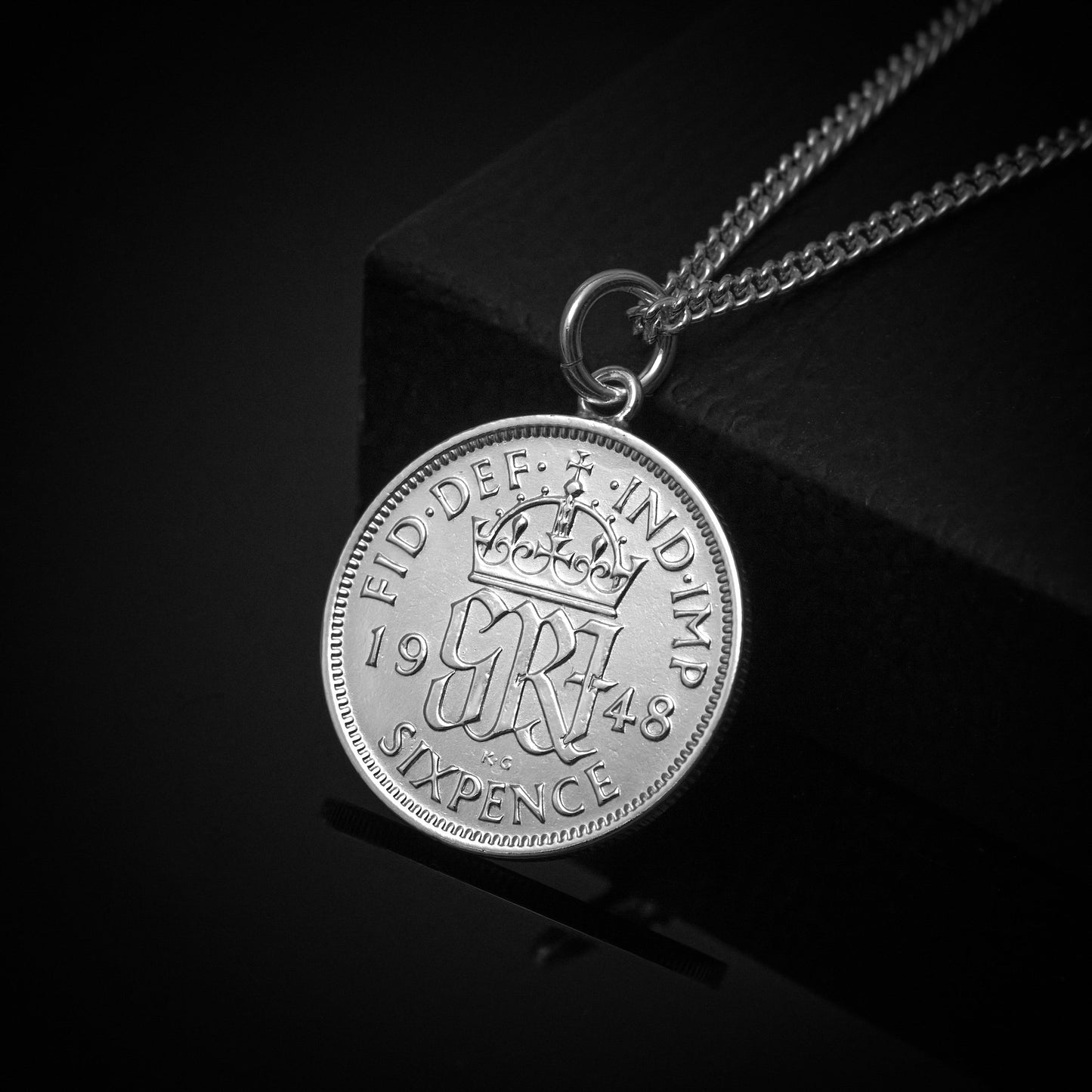 George VI Sixpence (1937-1952) - Plated Coin Necklace
