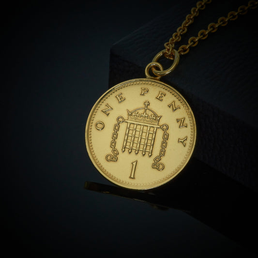 One Penny (1971-2008) - Plated Coin Necklace