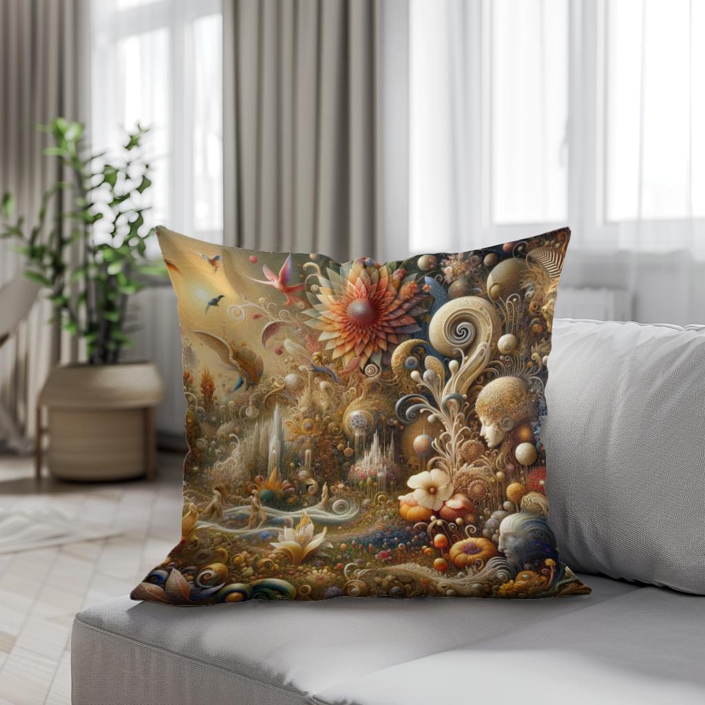 Mystical Garden Dream Cotton Cushion