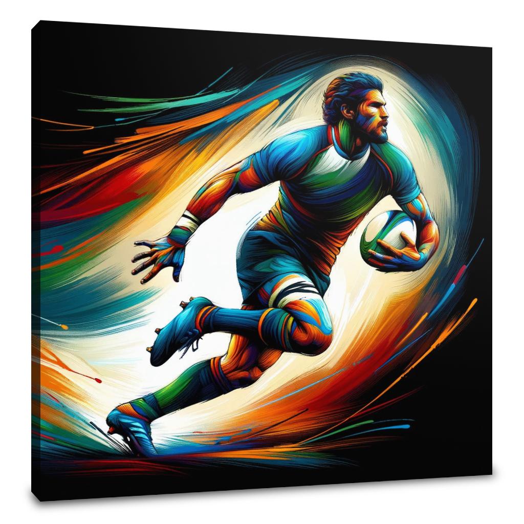 Rugby Action Canvas