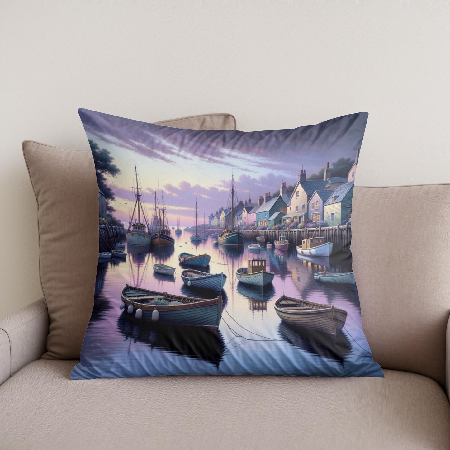 Twilight Harbor Cotton Cushion