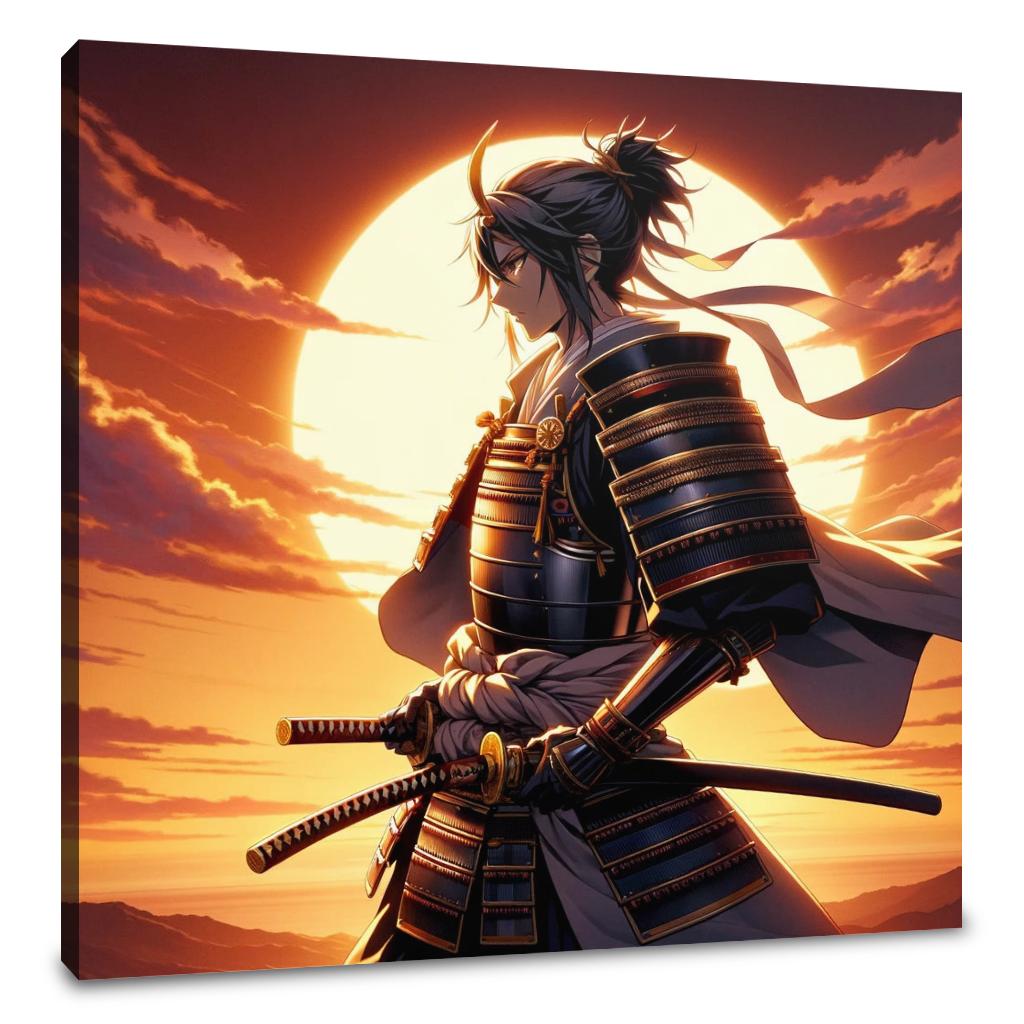 Sunset Samurai's Resolve Canvas