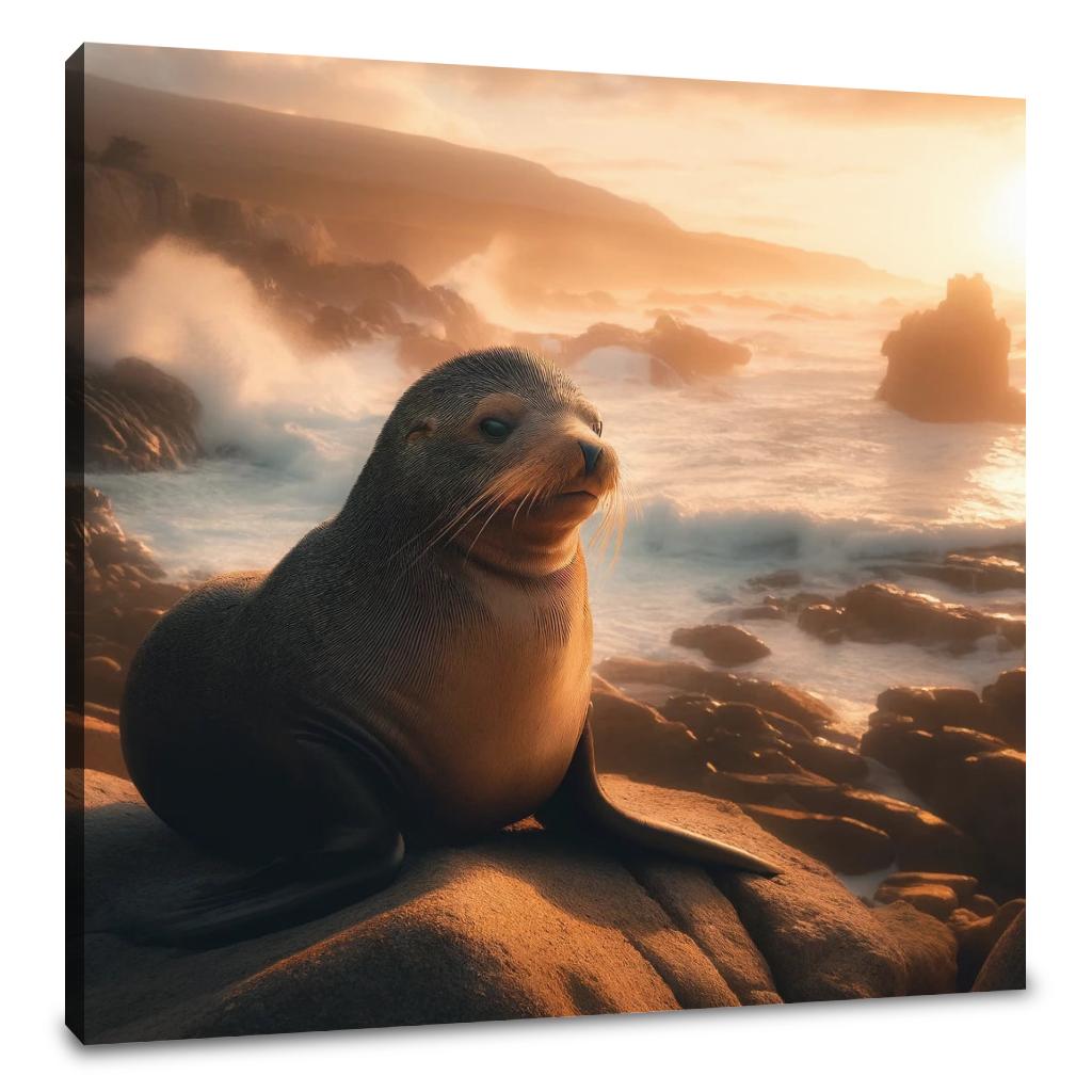 Sunset Seal Canvas