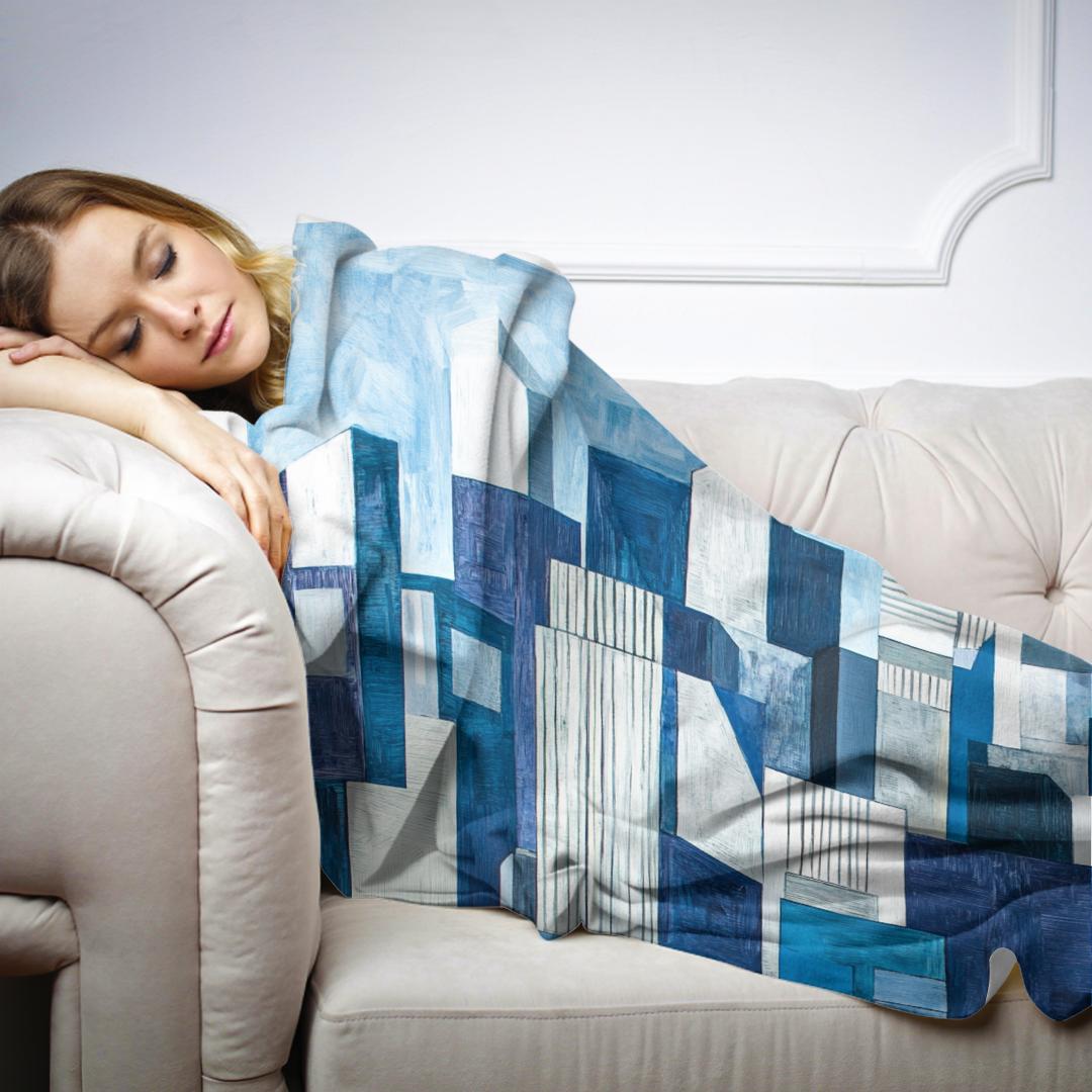 Cubist Cityscape Blanket