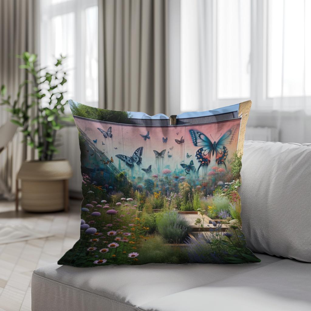 Suburban Secret Garden Cotton Cushion