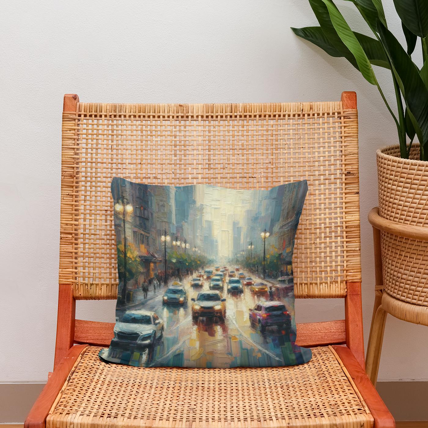 Urban Whispers Cotton Cushion