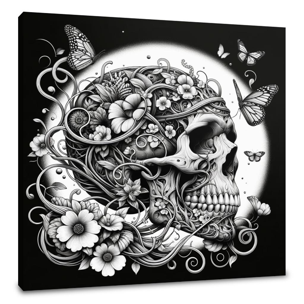 Surreal Skull Canvas