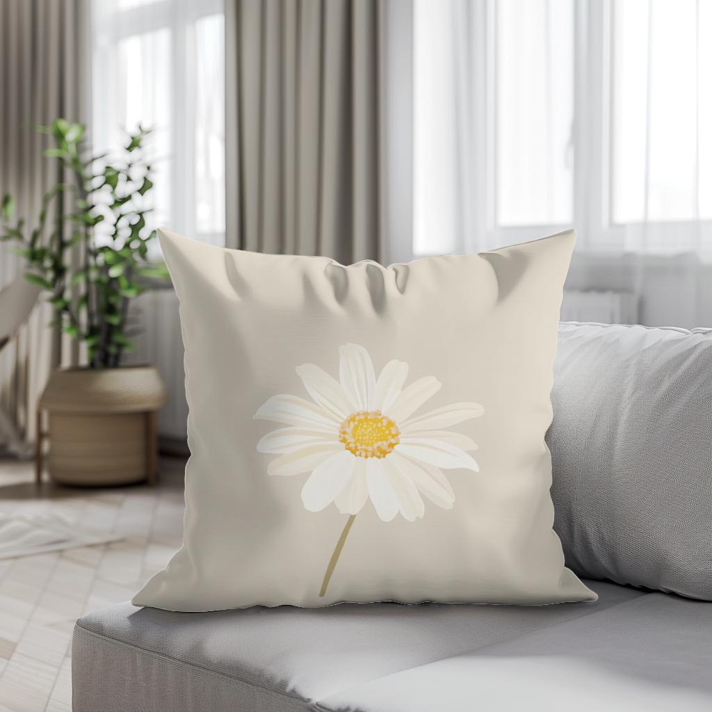 Daisy Elegance Cotton Cushion