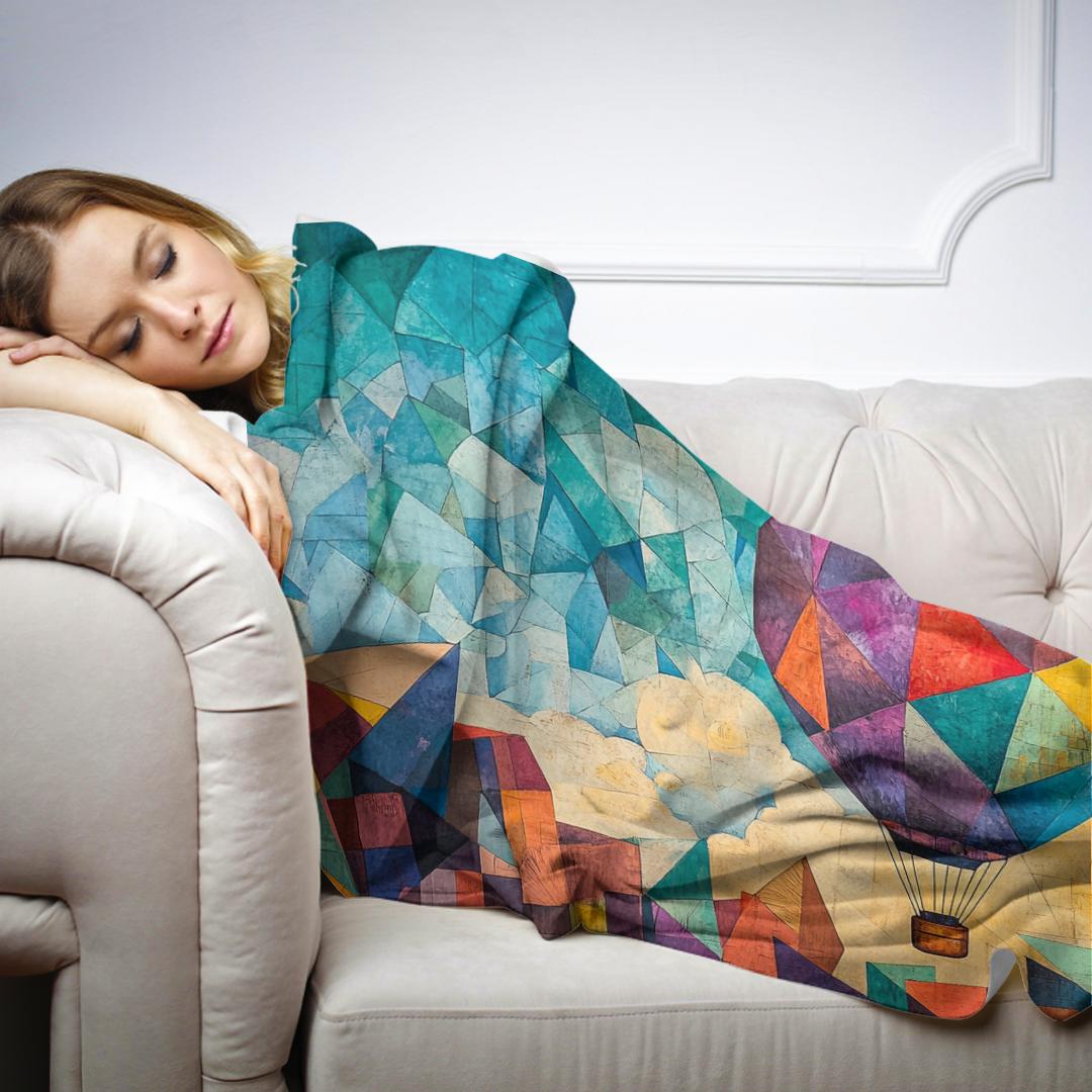 Balloon Over Geometric Blanket