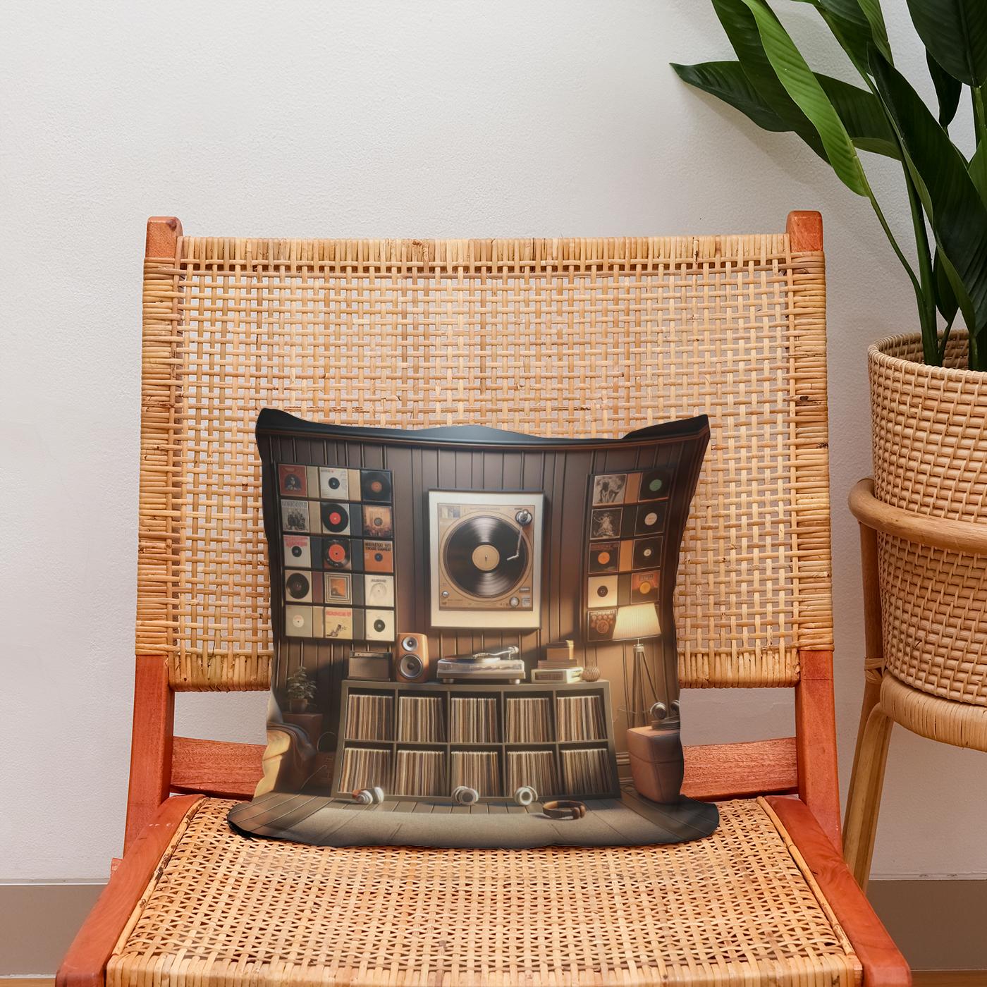 Vinyl Nostalgia Cotton Cushion