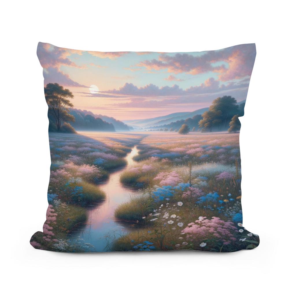 Meadow Mural Cotton Cushion