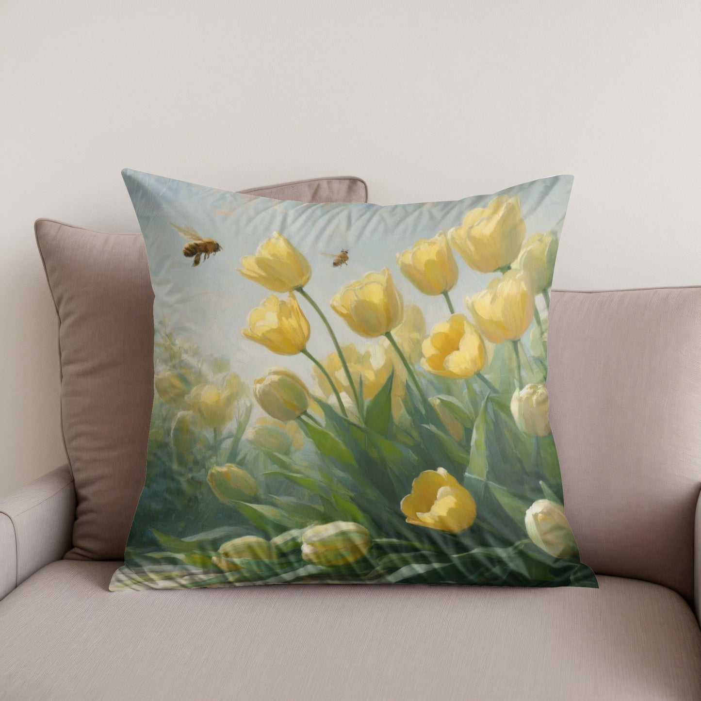 Spring's Whisper Cotton Cushion