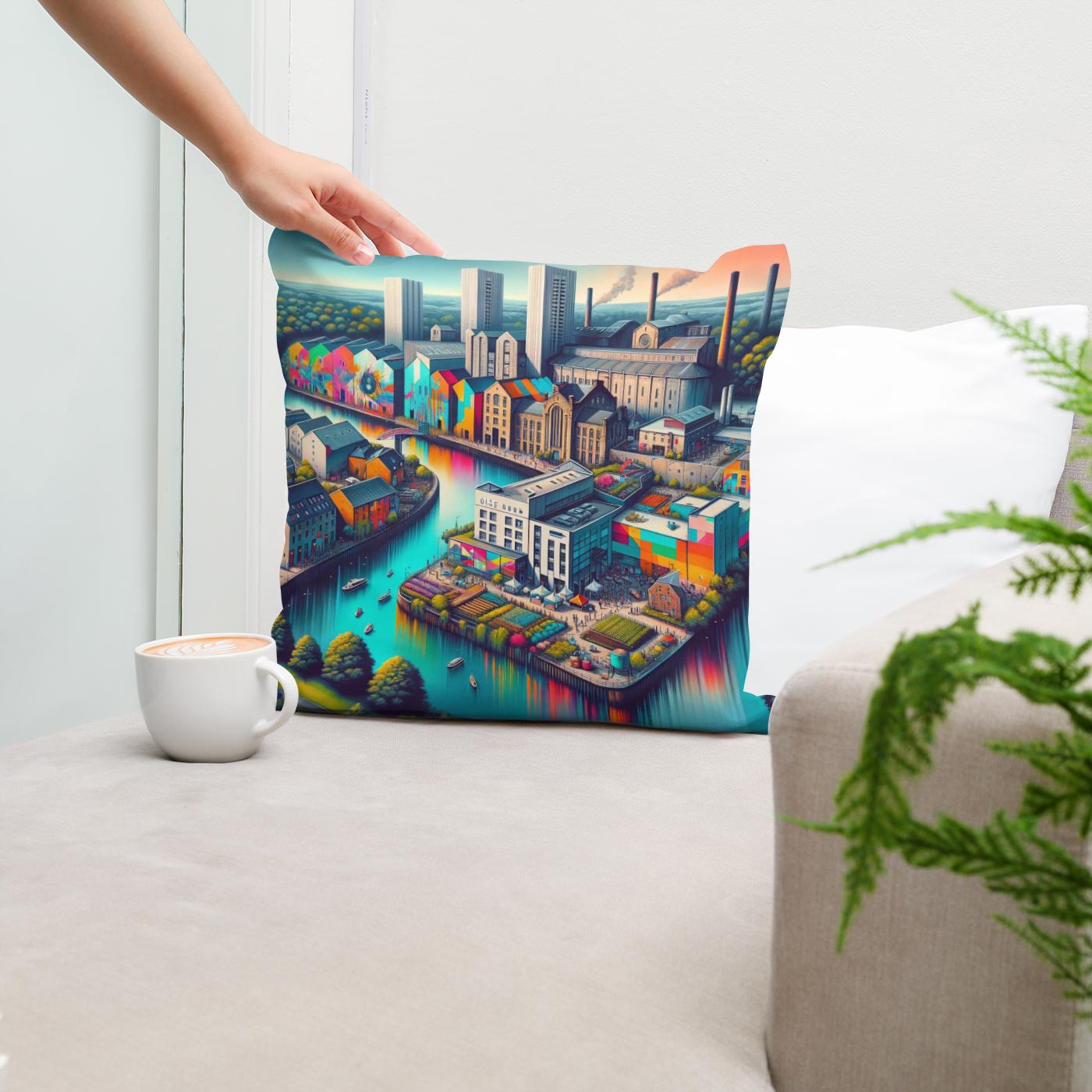 Newcastle Ouseburn Valley Creative Fusion Cotton Cushion