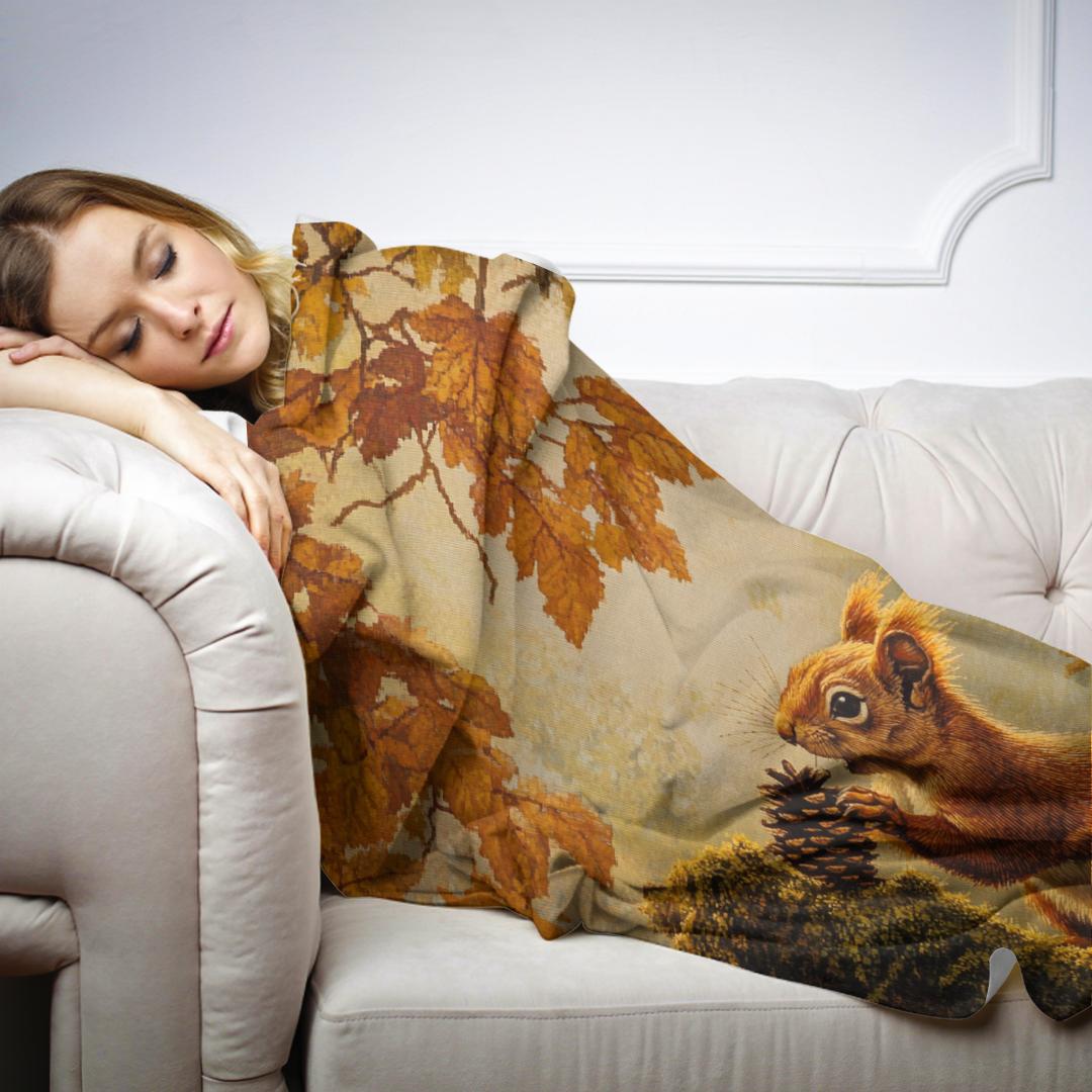 Red Squirrel Sanctuary Blanket