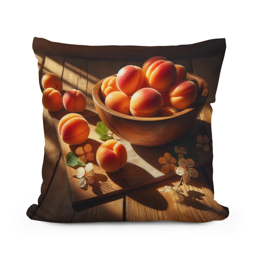 Sunlit Apricots Cotton Cushion