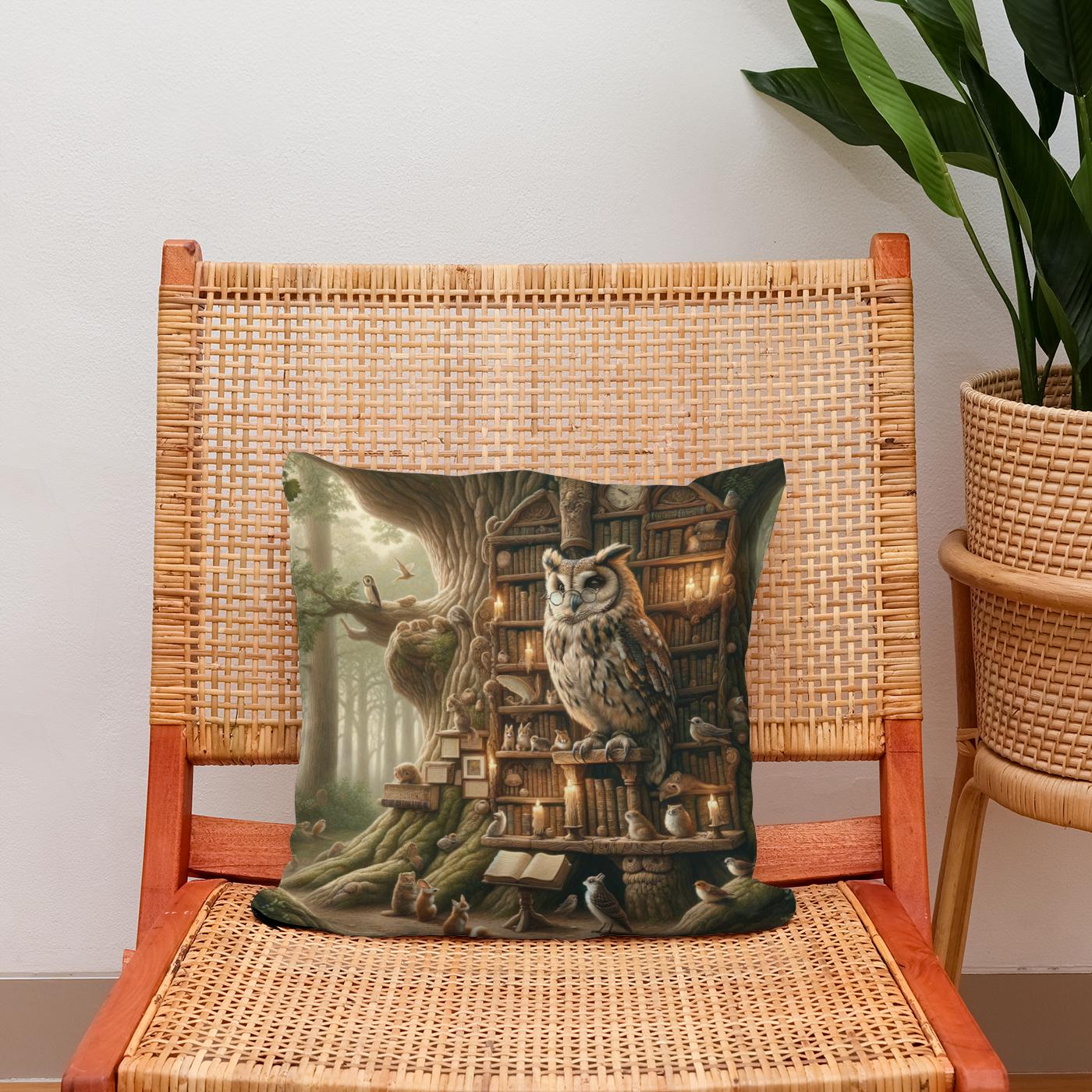 Enchanted Owl Cotton Cushion