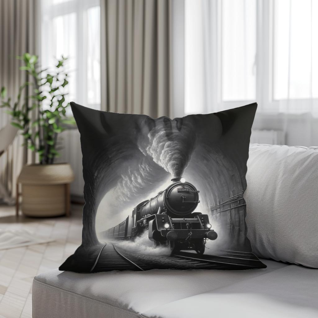 Echoes of Steam Cotton Cushion
