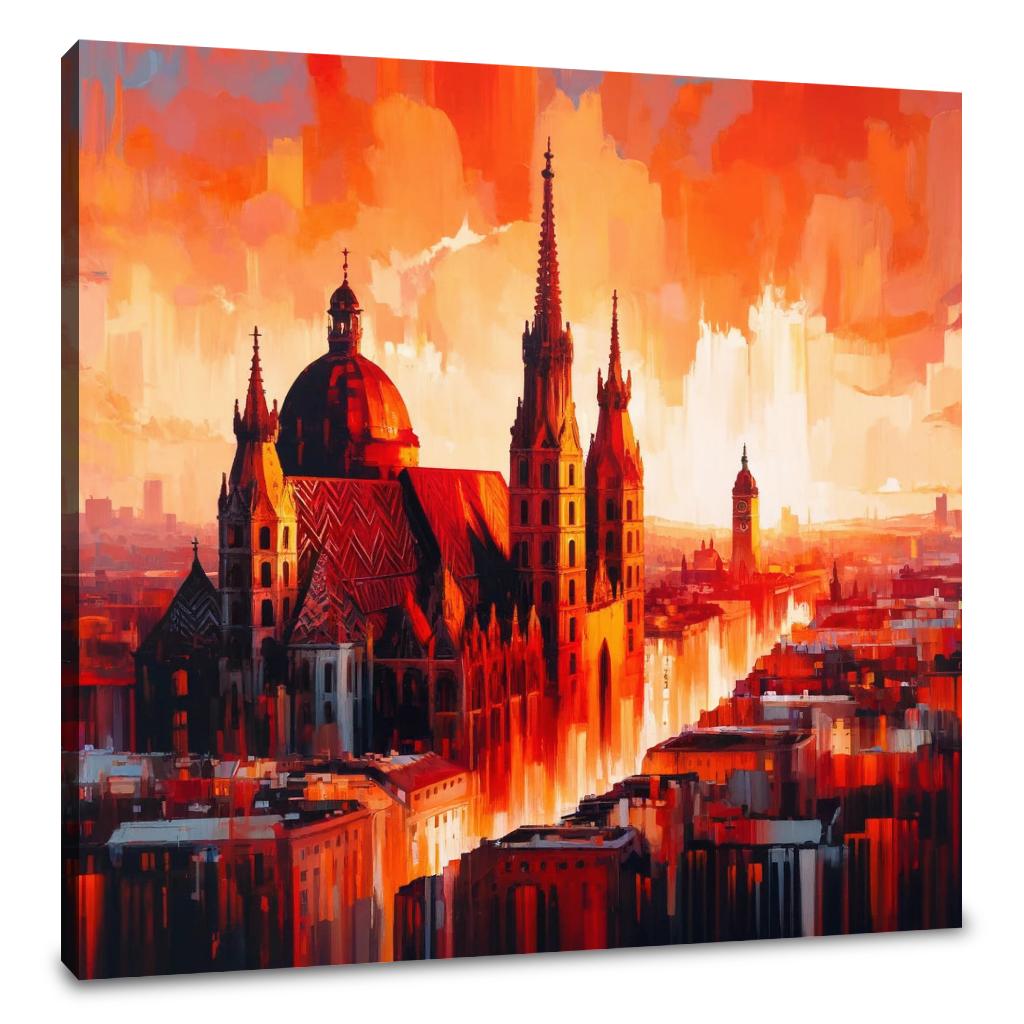 Vienna Cathedral Flame Canvas