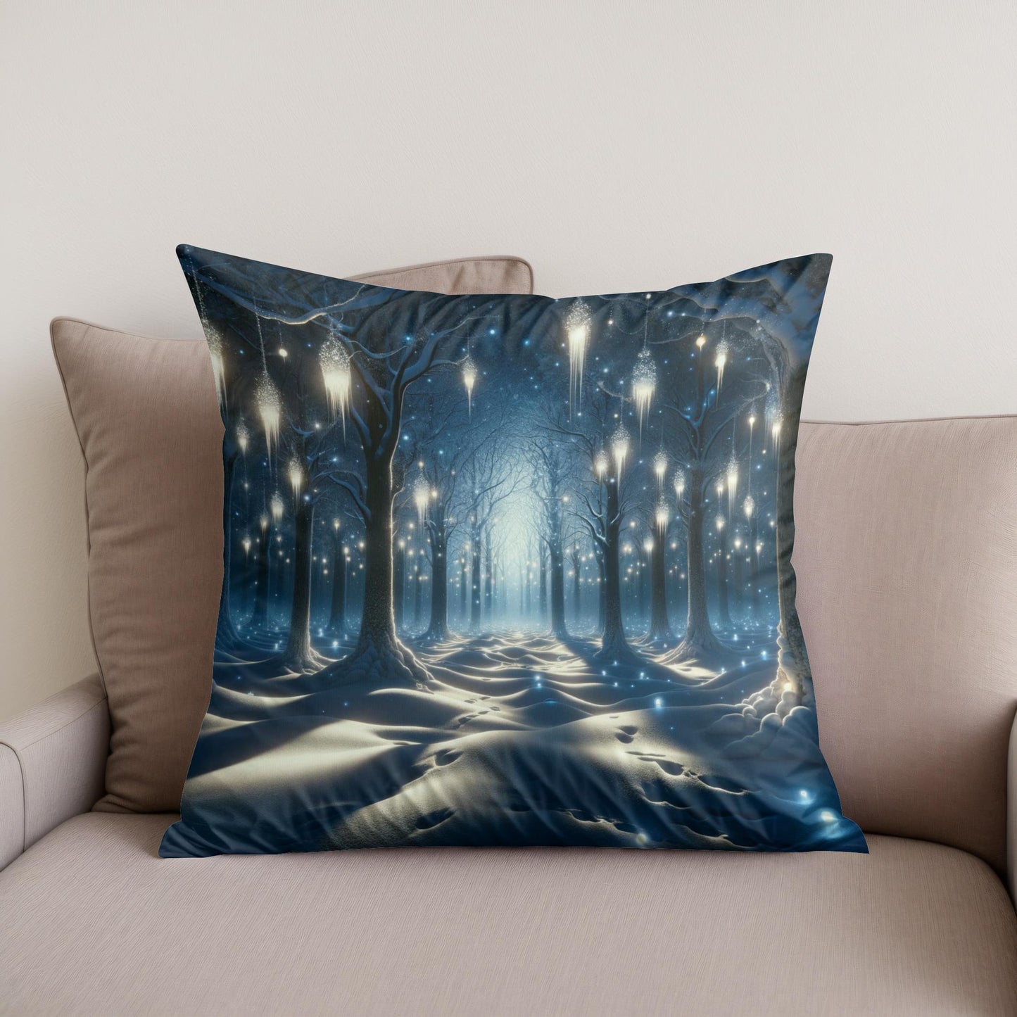 Luminous Winter Fantasy Cotton Cushion