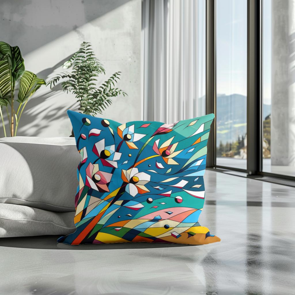 Breezy Petals Cotton Cushion