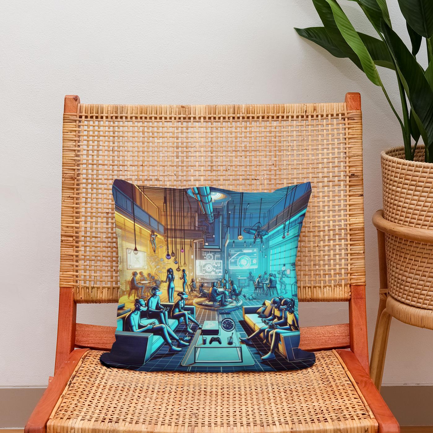 Digital Realm Cotton Cushion
