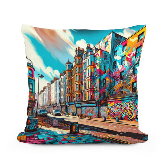 Brighton Street Art Cotton Cushion