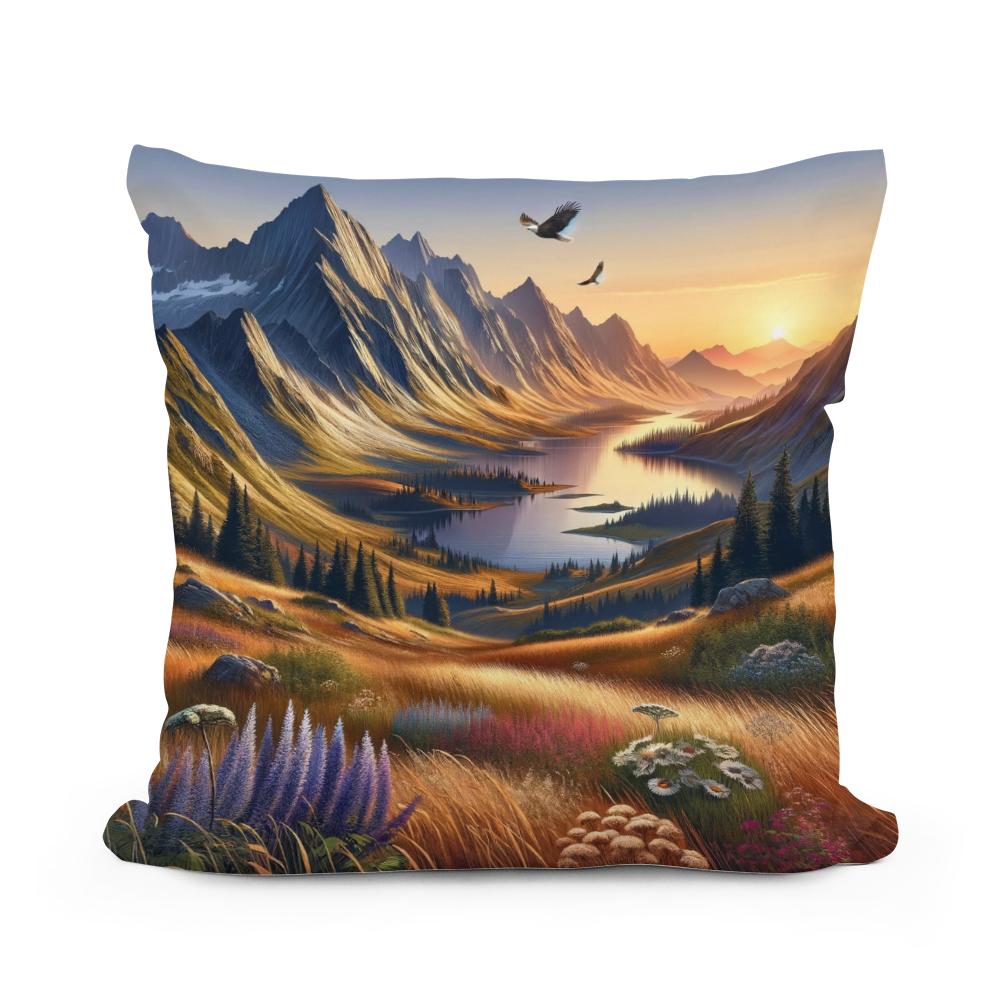 Tranquil Peaks Cotton Cushion