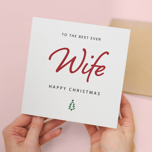 Christmas Card For Wife Xmas Card For Wife Best Wife Ever Christmas Card