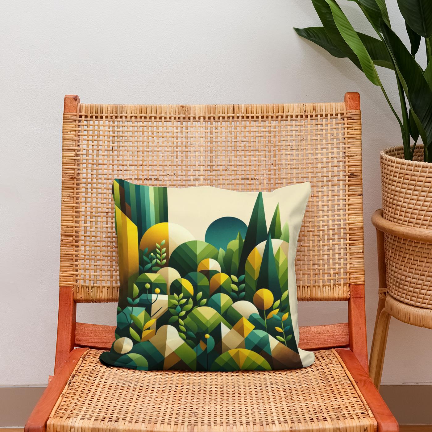 Geometric Garden Cotton Cushion