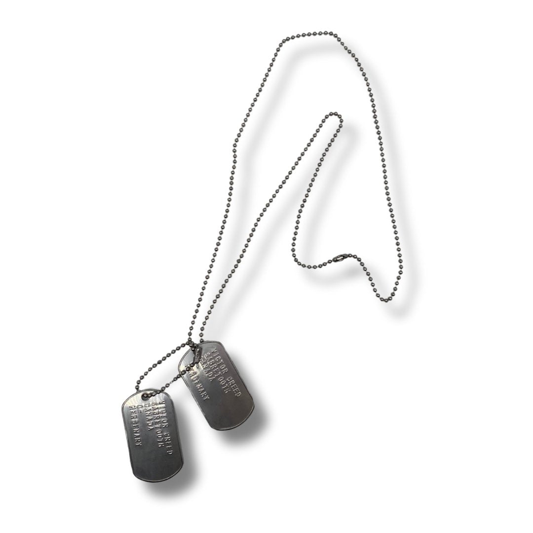 'Sabretooth' Victor Creed Dog Tag Set Inspired Stainless Steel Cosplay Gift UK Stock