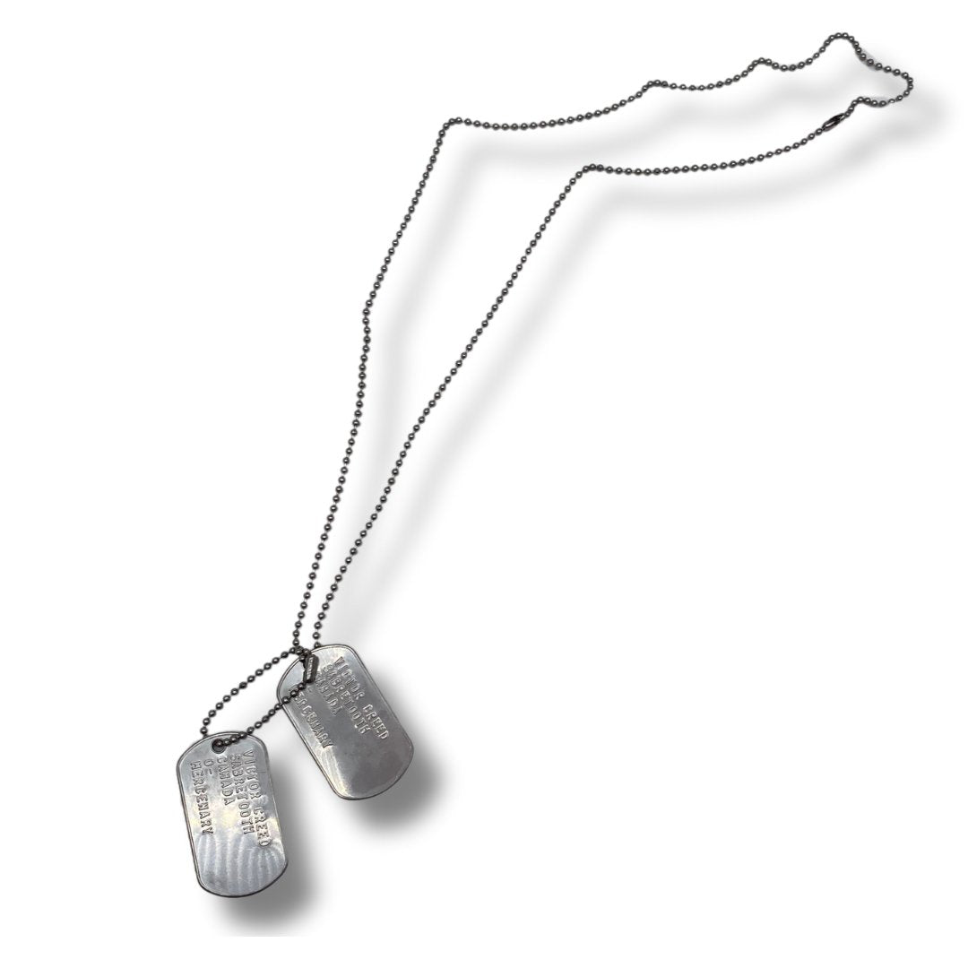 'Sabretooth' Victor Creed Dog Tag Set Inspired Stainless Steel Cosplay Gift UK Stock