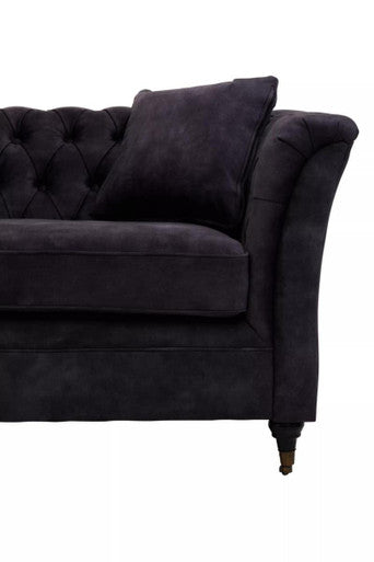 3 Seater Grey Velvet Sofa | Sabrina