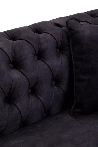 3 Seater Grey Velvet Sofa | Sabrina