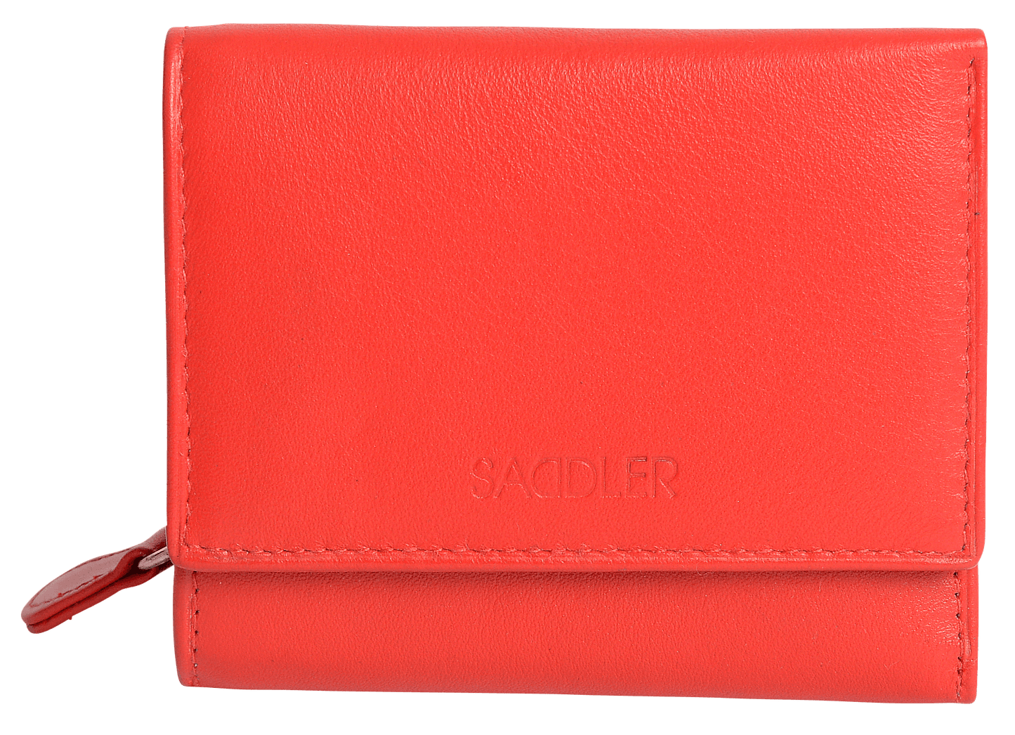 SADDLER CARLA Handmade Leather Compact Trifold Purse – RFID Protected | 5 Card Slots, ID Window & Zipped Coin Pocket | Gift Boxed