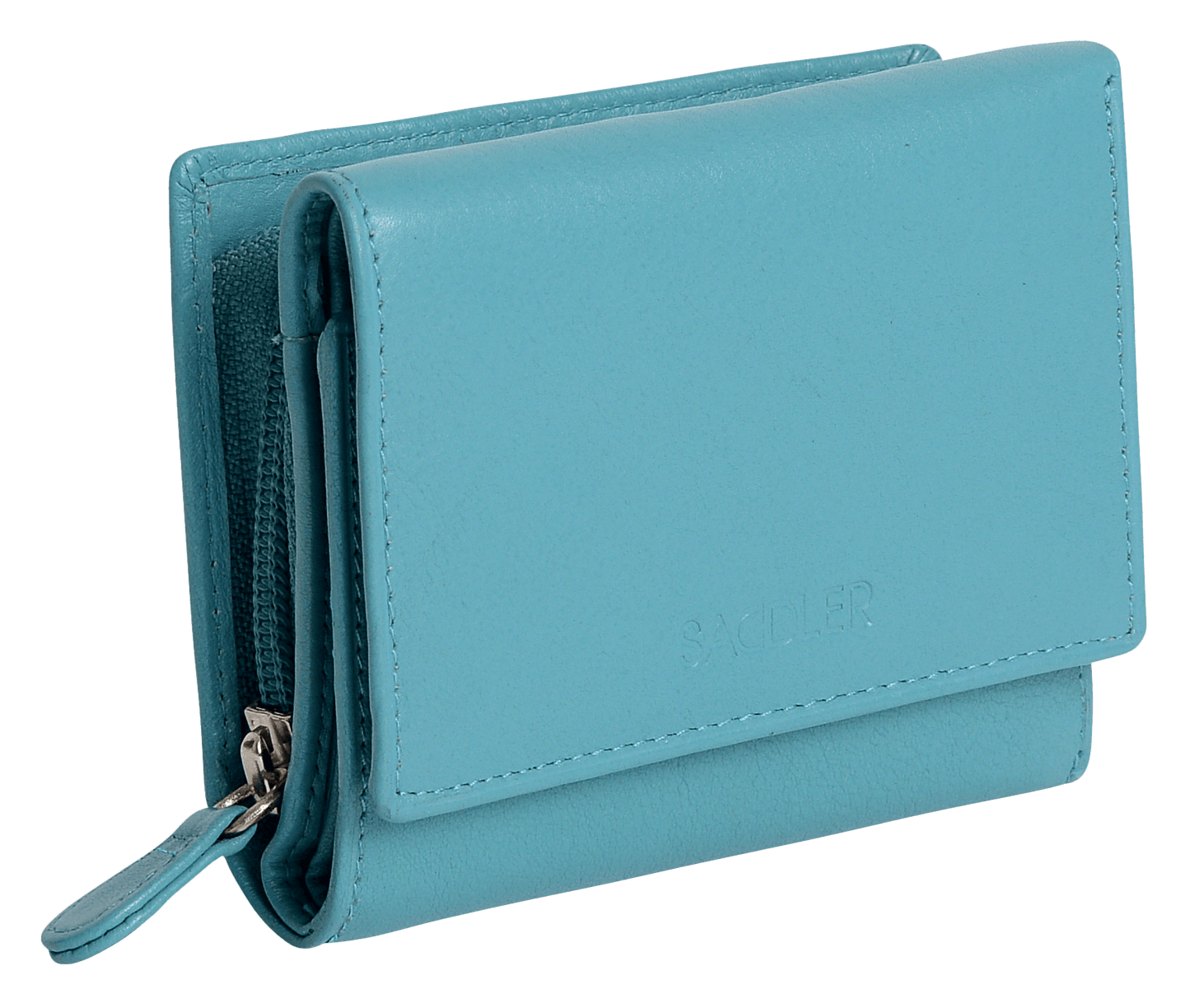 SADDLER CARLA Handmade Leather Compact Trifold Purse – RFID Protected | 5 Card Slots, ID Window & Zipped Coin Pocket | Gift Boxed